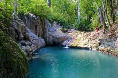 Relaxing at Shower Falls