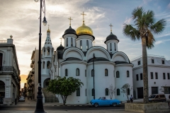 Sunset on the Russian Orthodox Church in Havana, Cuba