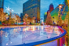 Christmas in Campus Martius Park | Detroit, Michigan | Image By Indiana Architectural Photographer Jason Humbracht