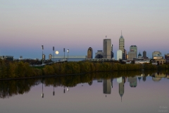 Indianapolis skyline super moon | Image by Indiana Architectural Photographer Jason Humbracht