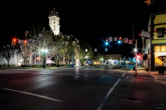 Downtown Noblesville, Indiana at night | Image By Indiana Architectural Photographer Jason Humbracht