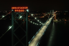 Ambassador Bridge at Night | Detroit, Michigan