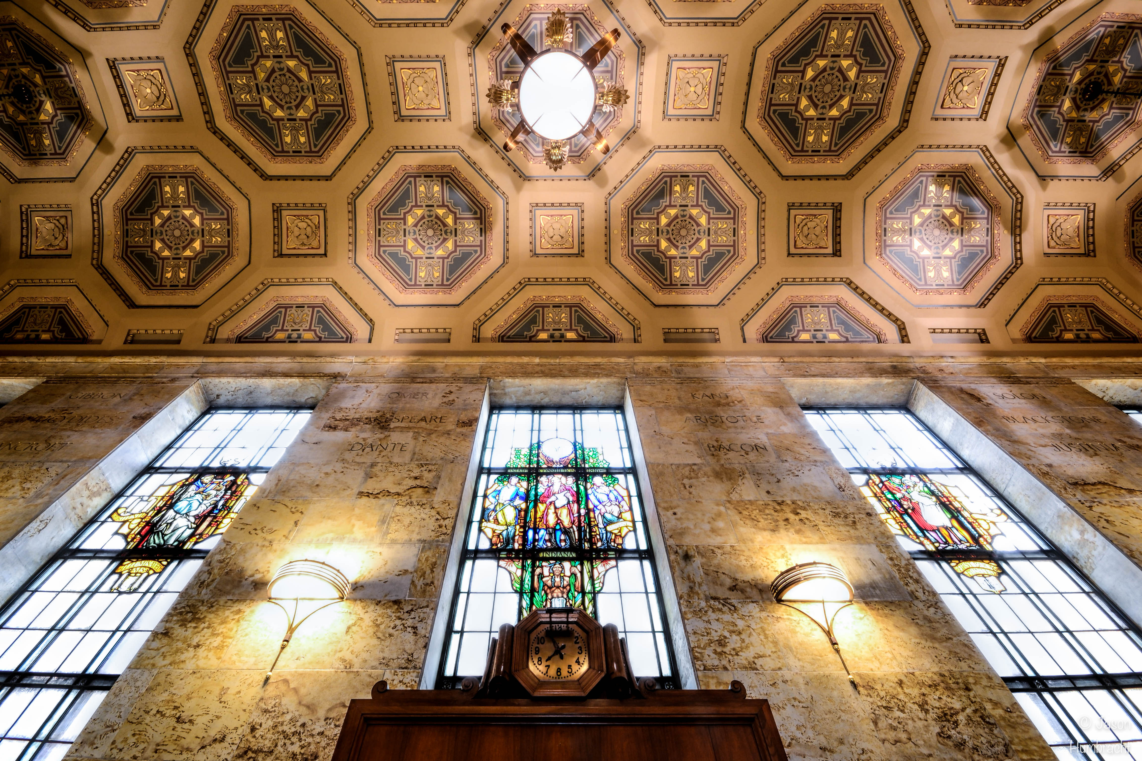 The Great Hall Original Clock-Indiana State Library | jhumbracht ...